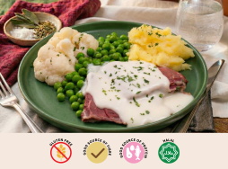 Corned Silverside with White Sauce - NEW